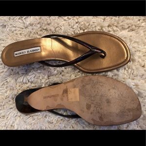 Used Manolo Blahnik Thong Sandals size 39.